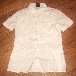Kids white button up top